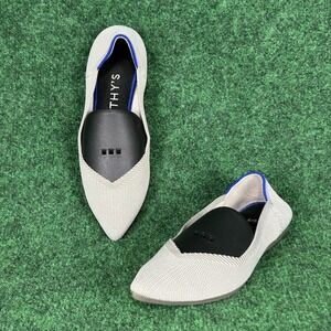 Rothy's The Point Flax‎ Grey Birdseye Luxury Flats Washable Retired Womens 7 US